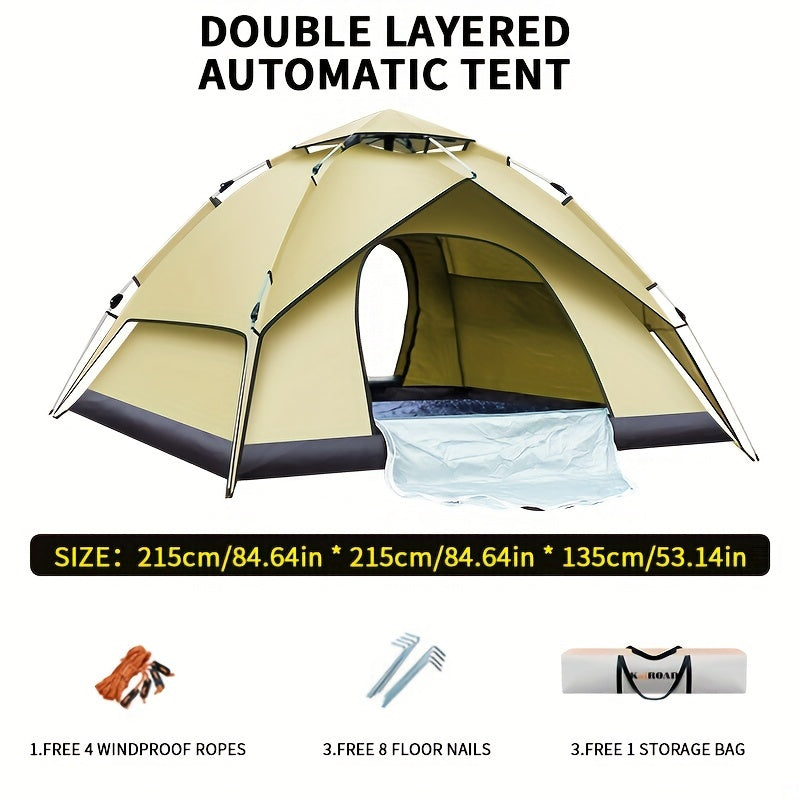 Woolpack 4-Person Family Tent – Quick Setup, Double-Layer, All-Season
