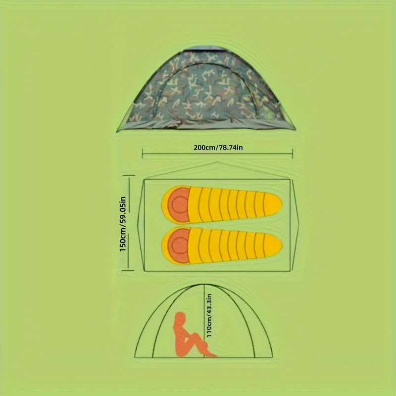 Woolpack 2-Person Camouflage Tent – Waterproof, Outdoor Camping