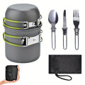 Woolpack Camping Cookware Set – Aluminum Alloy, Portable Outdoor Kitchen - Woolpack Hiking Gear