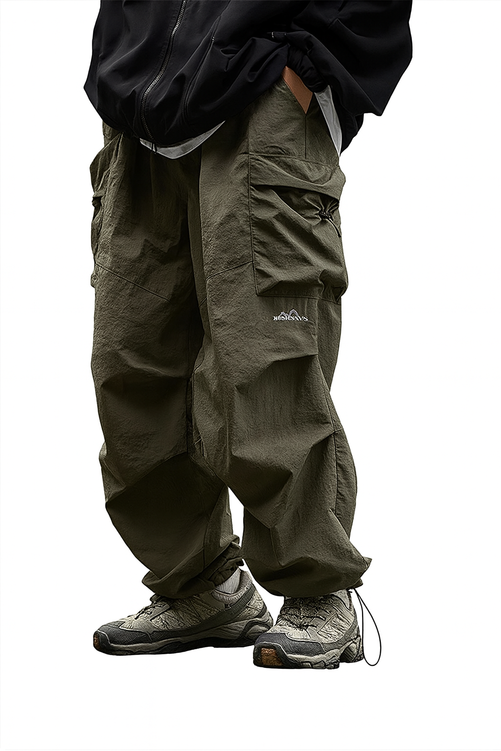 Woolpack Baggy Hiking Cargo Pants – Waterproof Wide-Leg Outdoor Trousers