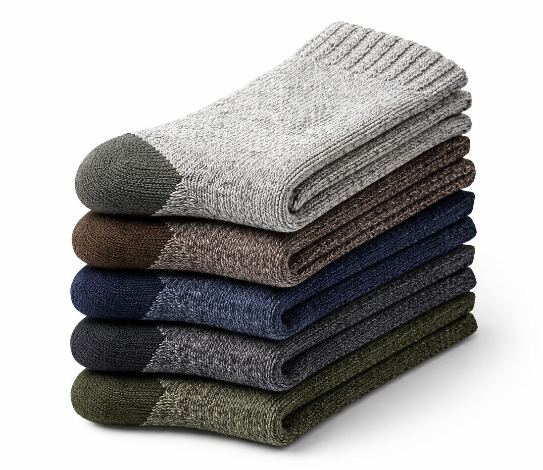 Woolpack Merino Wool Hiking Socks – 5-Pair