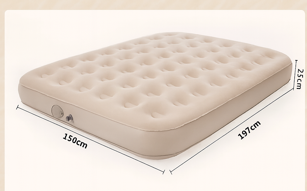 Woolpack Inflatable Air Mattress – Thickened Automatic Sleeping Bed with Built-In Pump