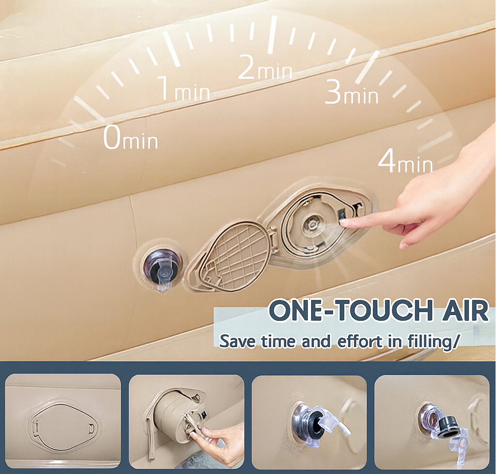 Woolpack Inflatable Air Mattress – Thickened Automatic Sleeping Bed with Built-In Pump