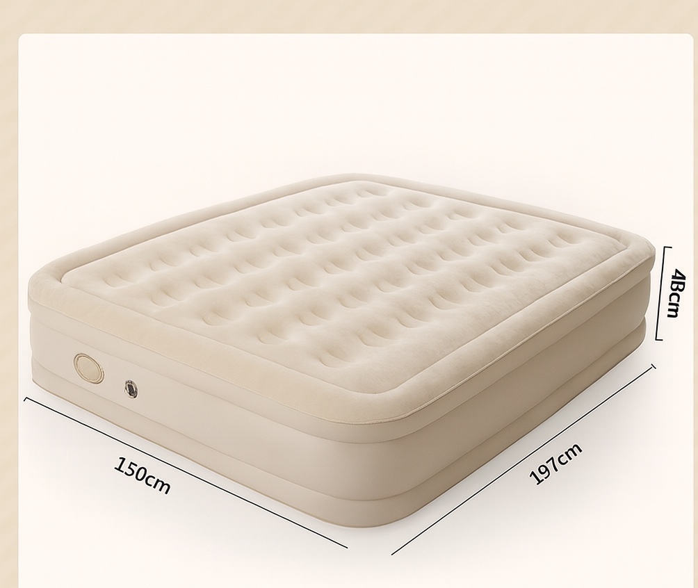 Woolpack Inflatable Air Mattress – Thickened Automatic Sleeping Bed with Built-In Pump
