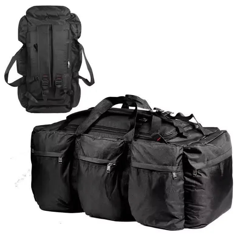 Woolpack 100L tactical duffel backpack with large outdoor storage capacity