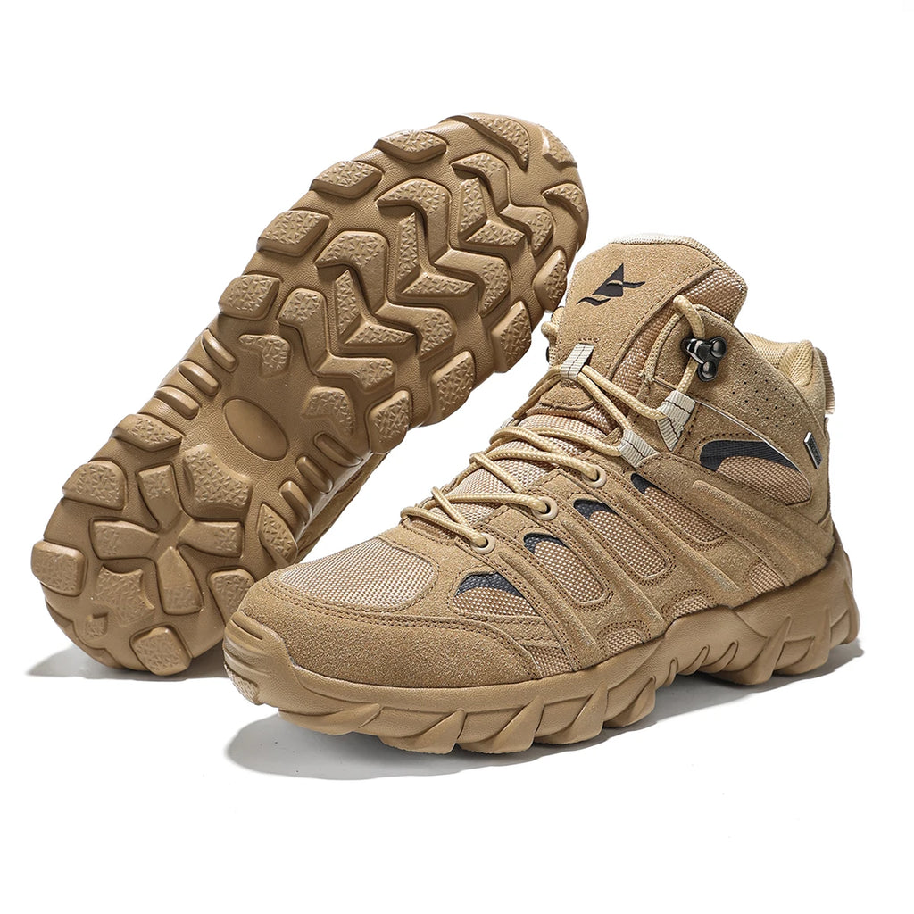 Woolpack desert hiking boots for men with lace-up ankle support