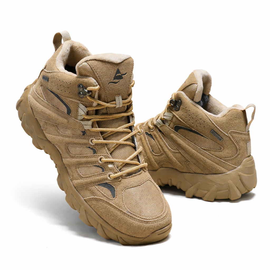 Woolpack desert hiking boots for men with lace-up ankle support