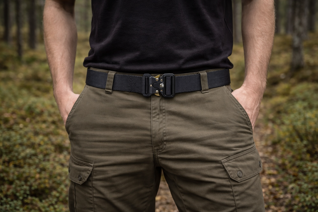 Woolpack tactical nylon belt with quick release buckle for outdoor and everyday use