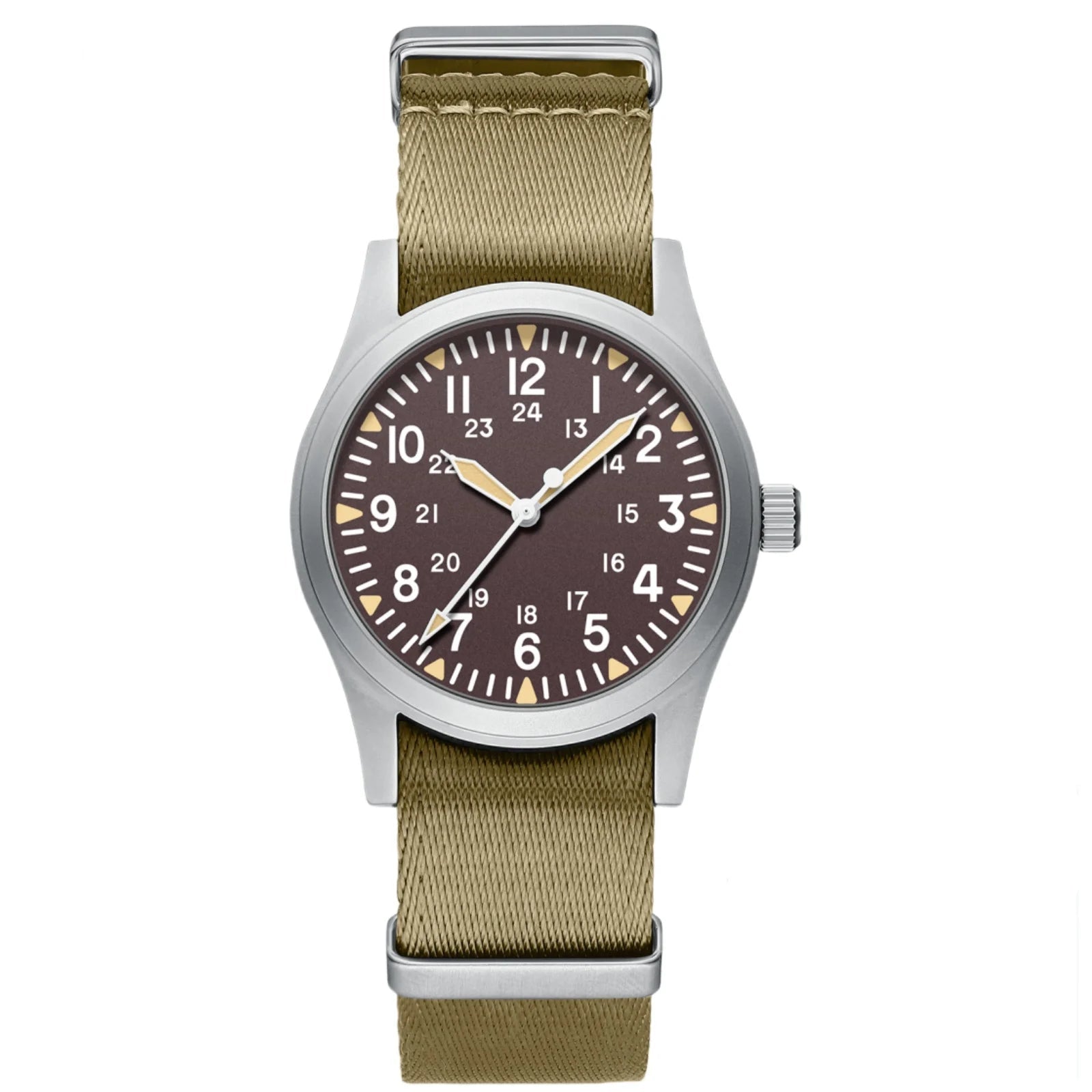 Woolpack tactical field watch with sapphire crystal and nylon strap