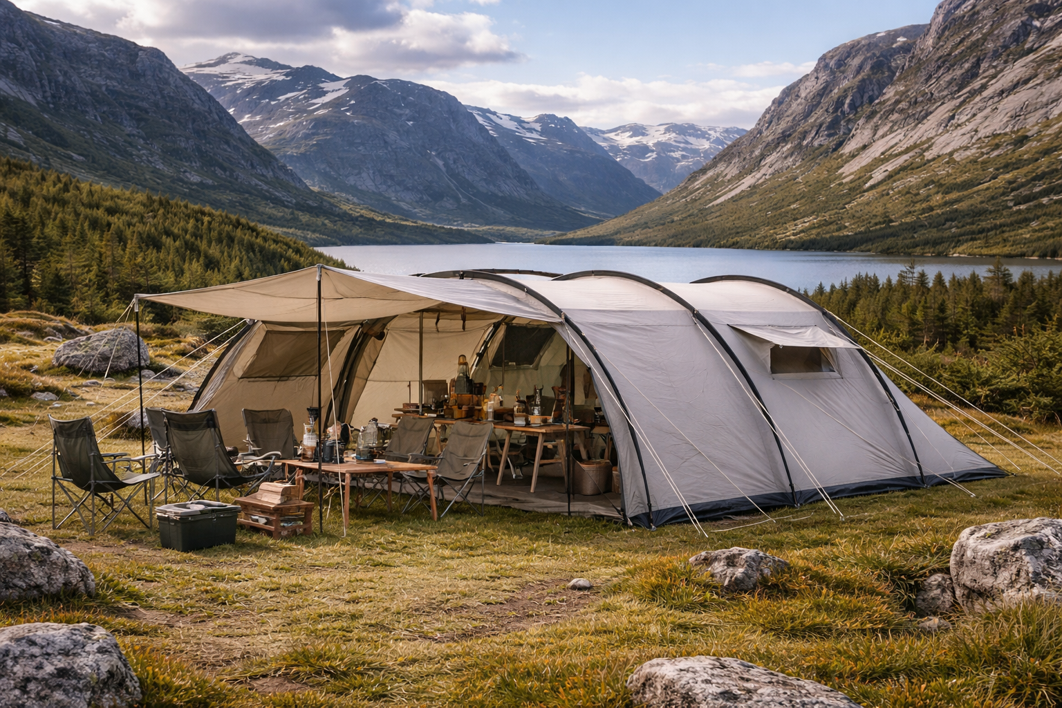 Woolpack Large Tunnel Camping Tent 5–8 Person