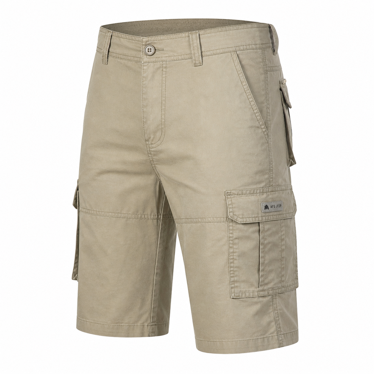 Woolpack cotton cargo shorts for men with loose fit