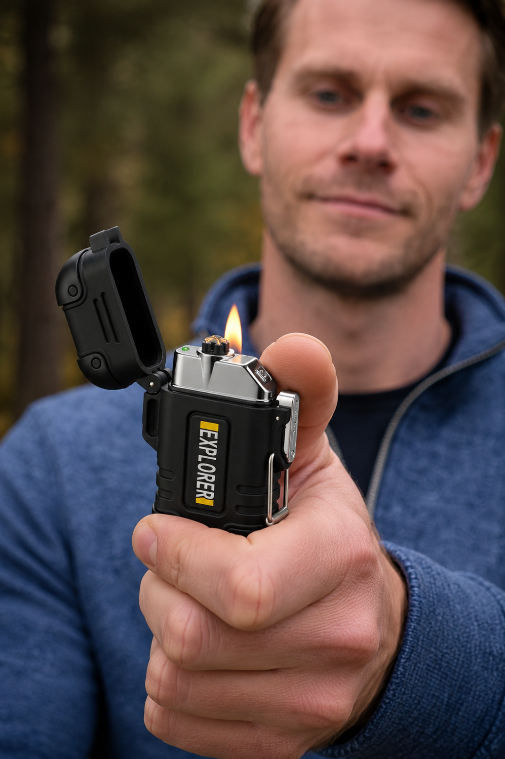 Woolpack Dual-Arc Electric Lighter – Waterproof, USB Rechargeable