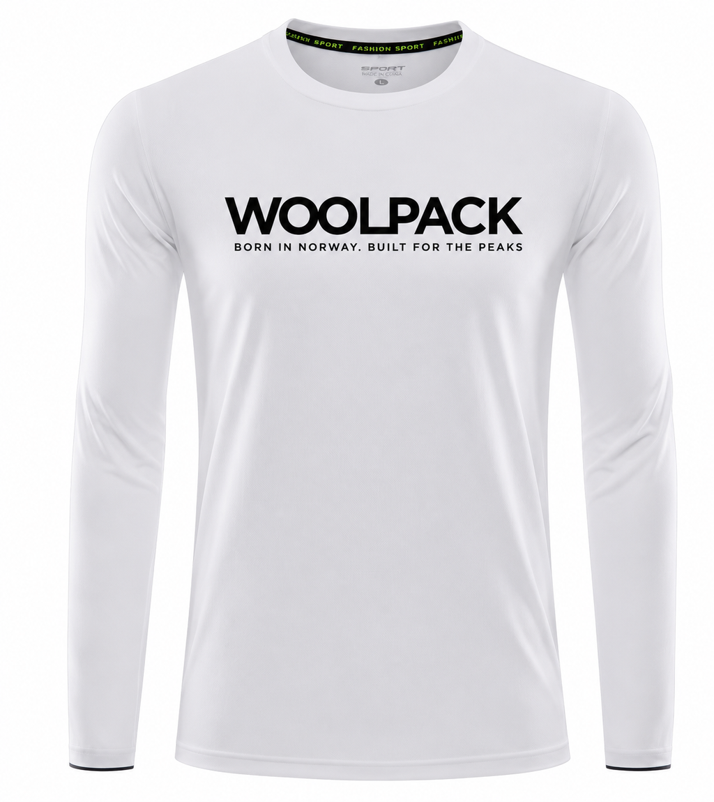 Woolpack quick-dry technical long sleeve shirt with breathable outdoor performance fabric