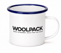 Woolpack enamel camping mug with classic outdoor steel and enamel design