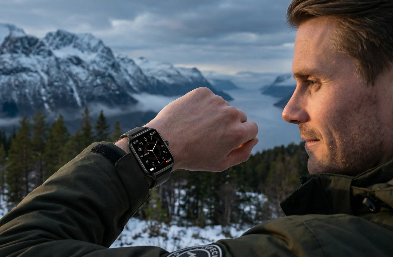 Woolpack Smartwatch – 1.83" HD Display, Bluetooth Call, Fitness Tracking