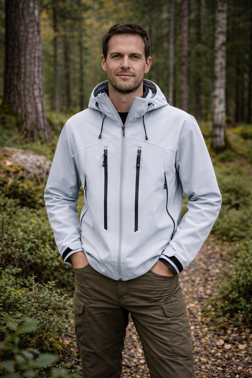 Woolpack waterproof outdoor jacket with windproof breathable design for hiking and trekking
